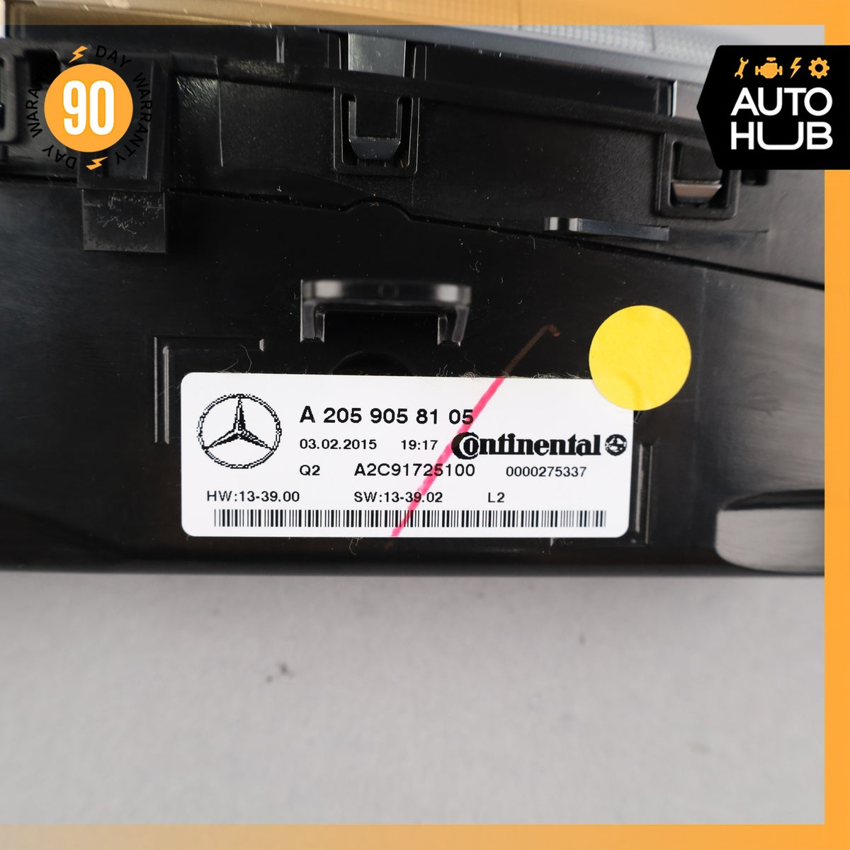 15-19 Mercedes W205 C300 C43 AMG GLC300 A/C Heater Climate Control Switch OEM - photo 12