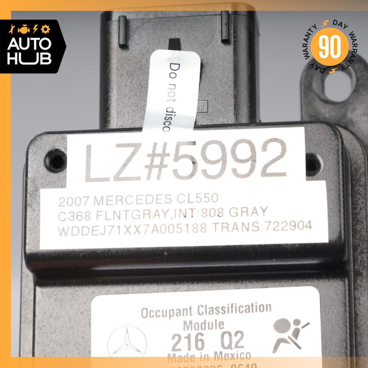 07-10 Mercedes W216 CL550 CL65 AMG Seat Occupancy Control Module 2168203226 OEM - photo 7