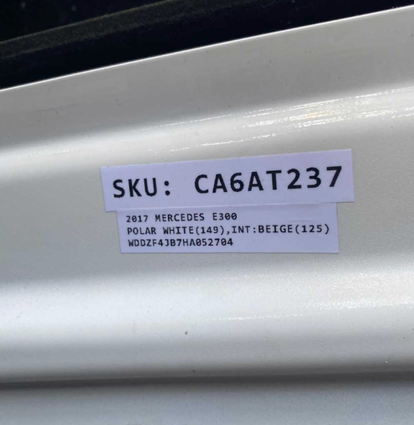 17-23 Mercedes W213 E300 E400 Rear Left Driver Side Door Shell White OEM - photo 23