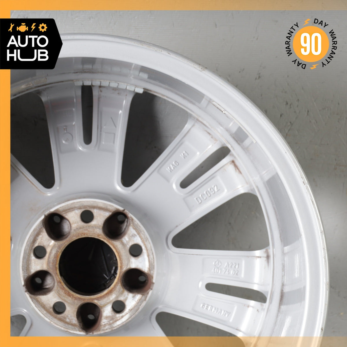 Mercedes W221 S400 S550 CL550 8.5 x 18 18" Wheel Rim Silver 2214017402 OEM - photo 16