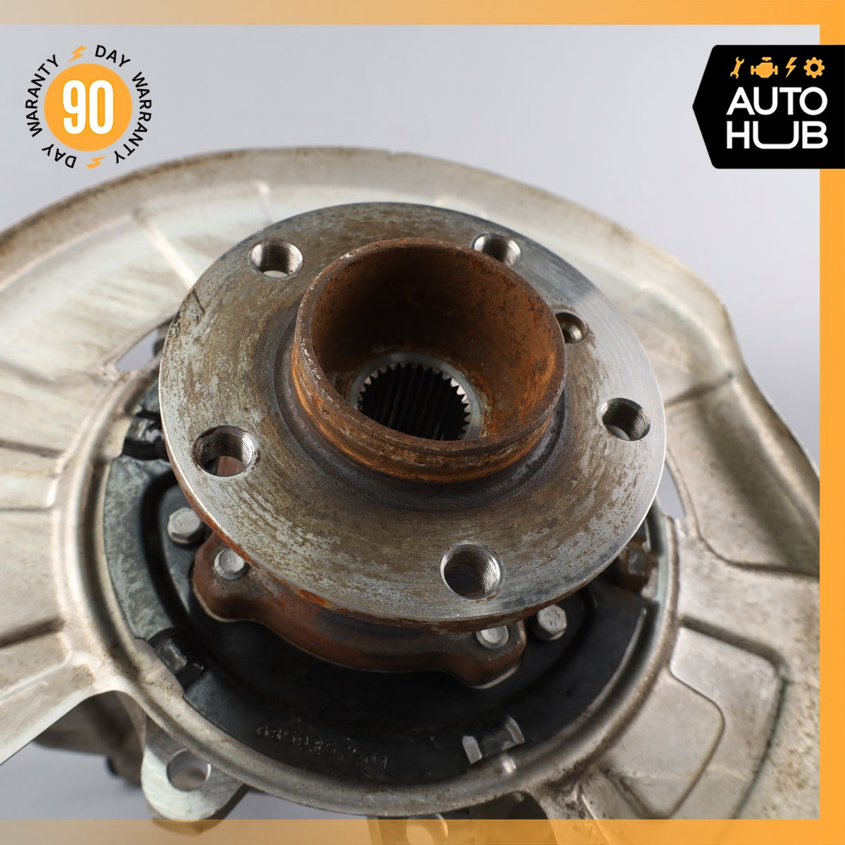 14-18 BMW F15 X5 Rear Right Passenger Spindle Knuckle Hub w/ Shield OEM - photo 7