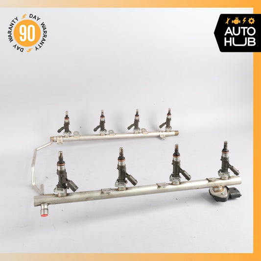 07-15 Mercedes W221 S63 E63 C63 AMG Engine Fuel Injector Rail w/ Injectors OEM - photo 1