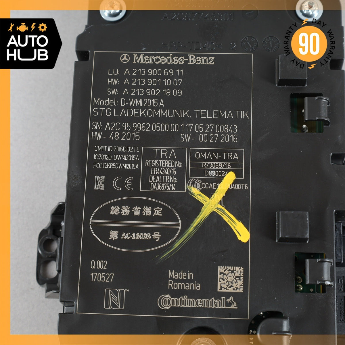 18-23 Mercedes W238 E400 E450 Center Console Communication Control Module OEM - photo 7