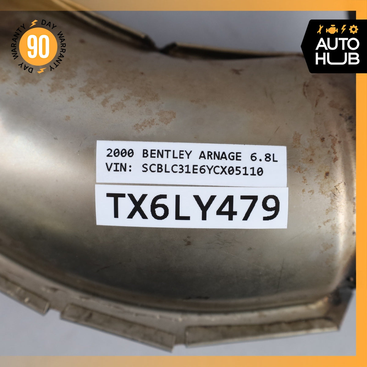00-02 Bentley Arnage 6.8L V8 Exhaust Downpipe PJ55232PB OEM 30k - photo 15