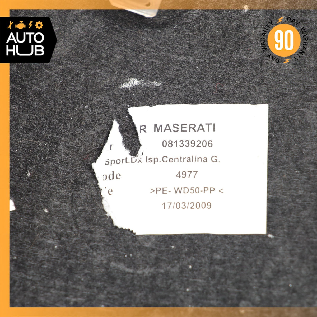 08-19 Maserati GranTurismo M145 Rear Left Side Trunk Floor Carpet Panel OEM - photo 9