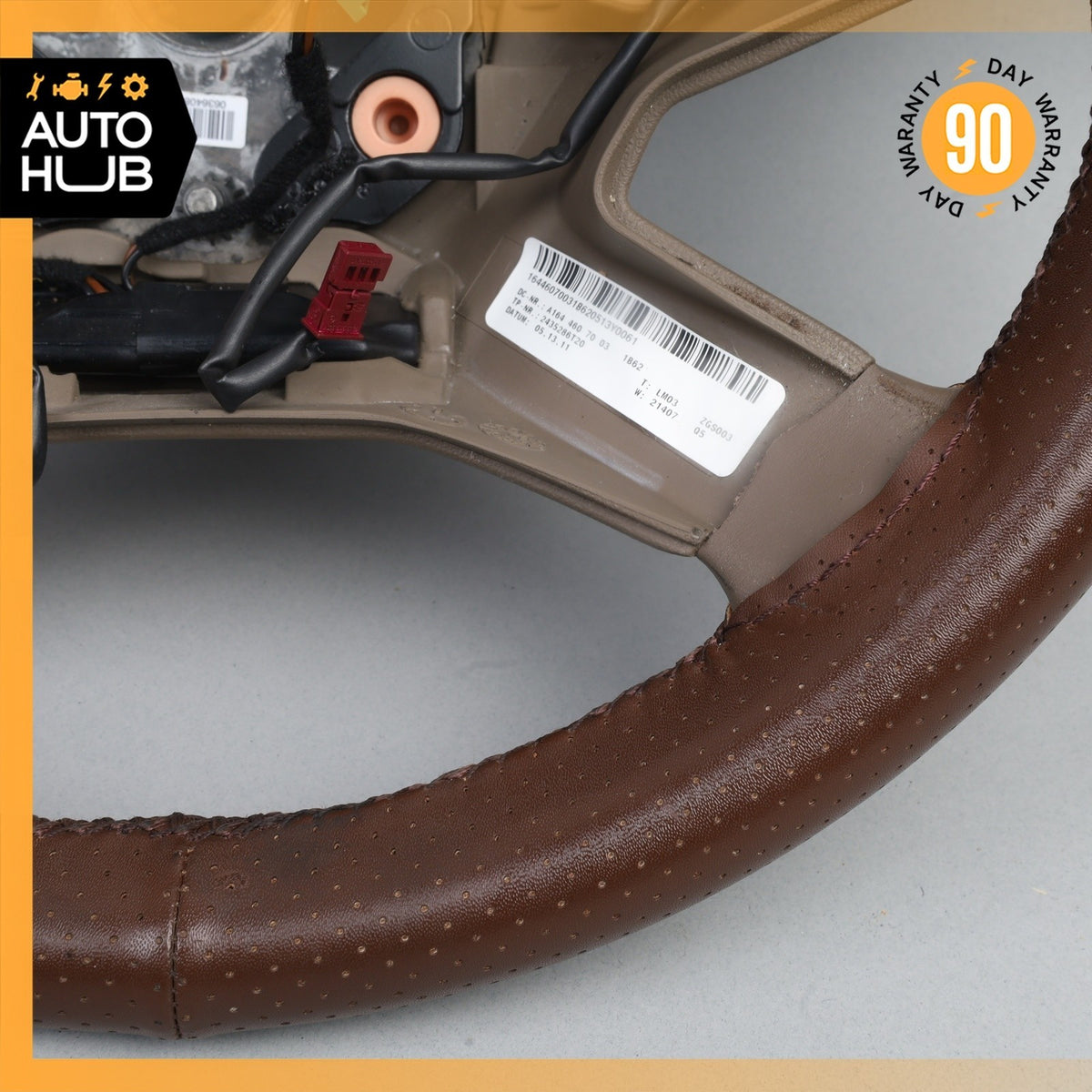 09-13 Mercedes W164 ML350 GL550 R350 Driver Steering Wheel Brown 1644607003 OEM - photo 11
