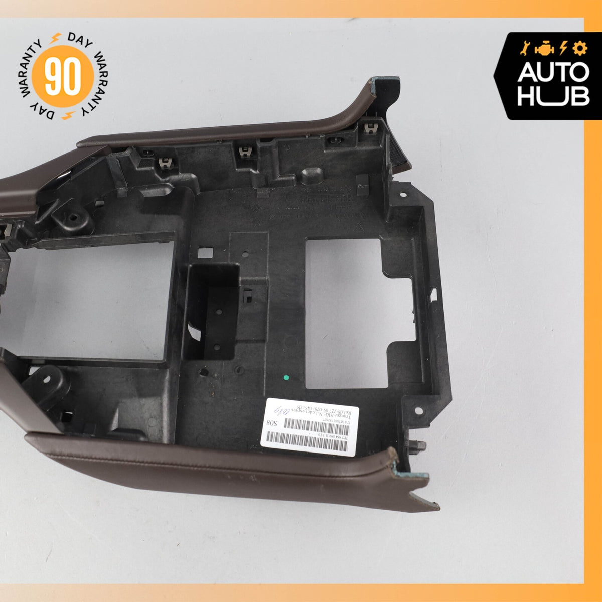 11-18 Porsche Cayenne Hybrid S Center Console A/C Bezel Trim Leather Brown OEM - photo 8