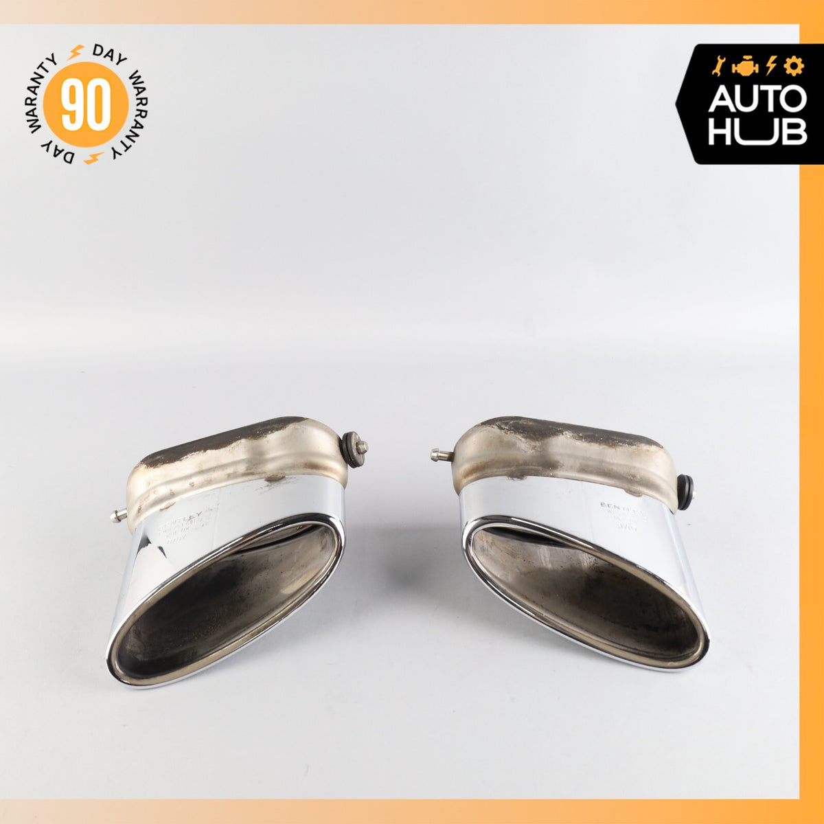 Bentley Continental GTC GT Exhaust Muffler Tips Left and Right Set OEM 63k - photo 1