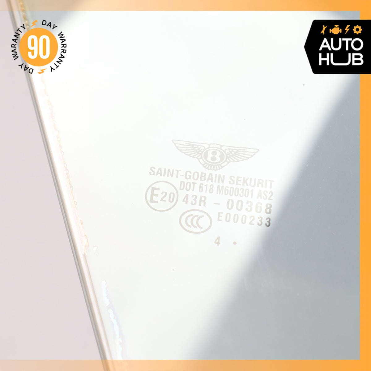 03-10 Bentley Continental GT Coupe Front Right Side Door Window Glass OEM - photo 11