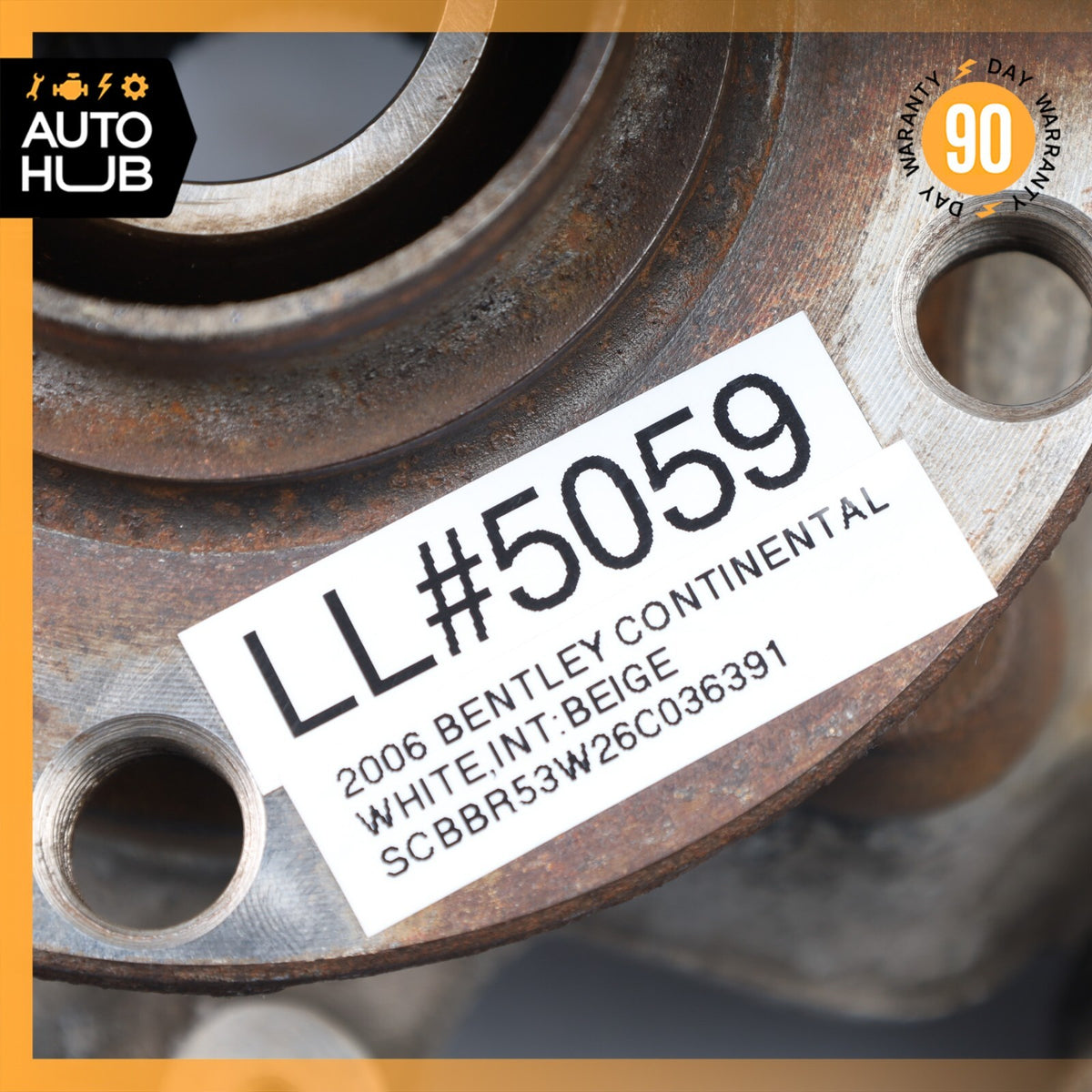 03-13 Bentley Continental Flying Spur Rear Left Side Spindle Knuckle Hub OEM 80k - photo 17