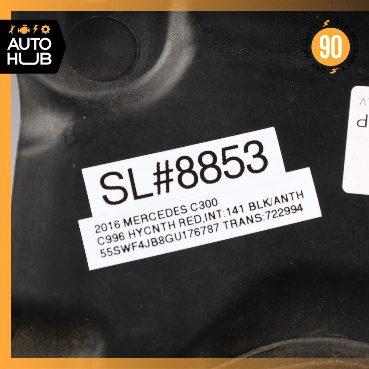 15-20 Mercedes W205 C300 M274 Front Left Side Engine Partition Shield OEM 41k - photo 12