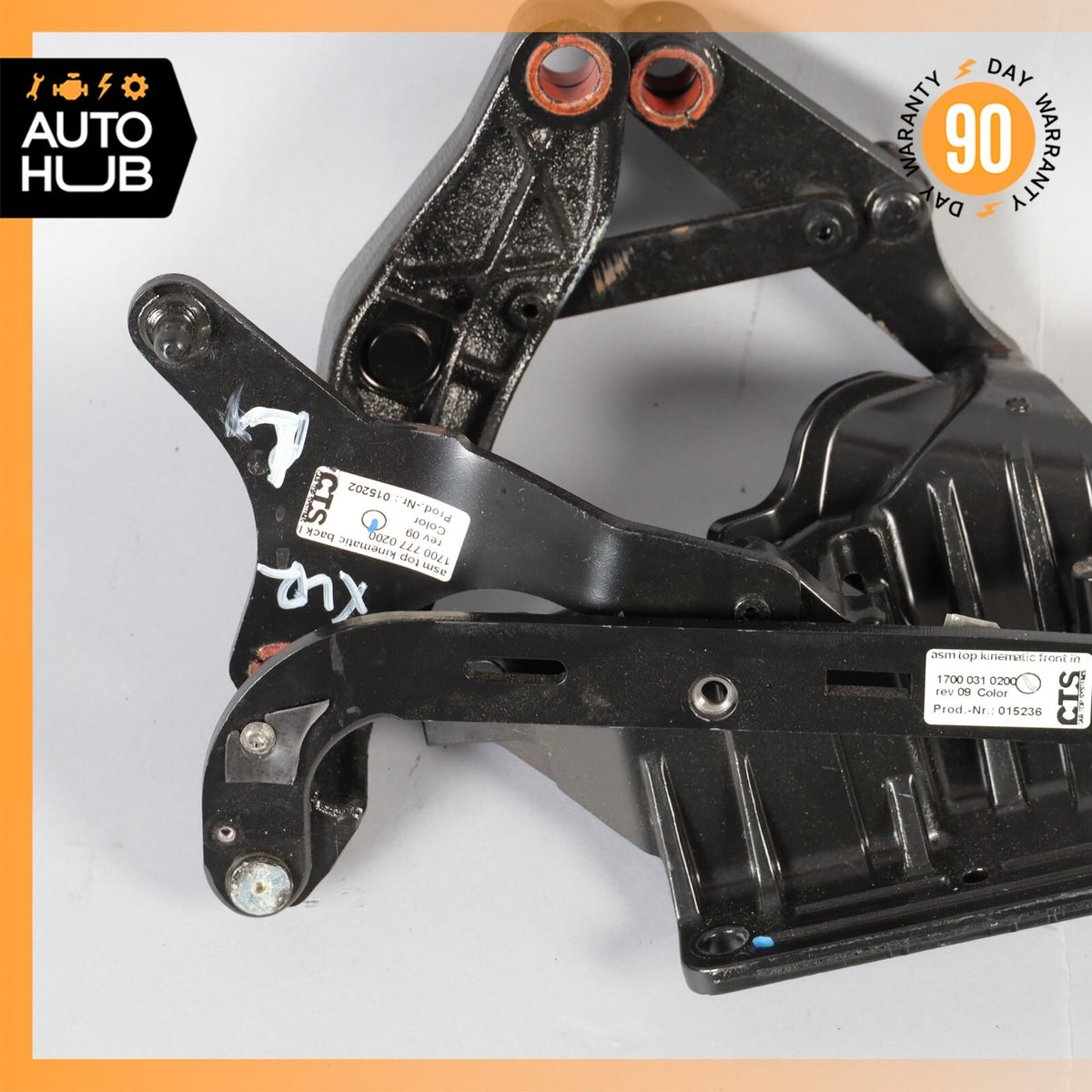 04-09 Cadillac XLR Left Side Convertible Decklid Hinge Bracket Linkage OEM - photo 3
