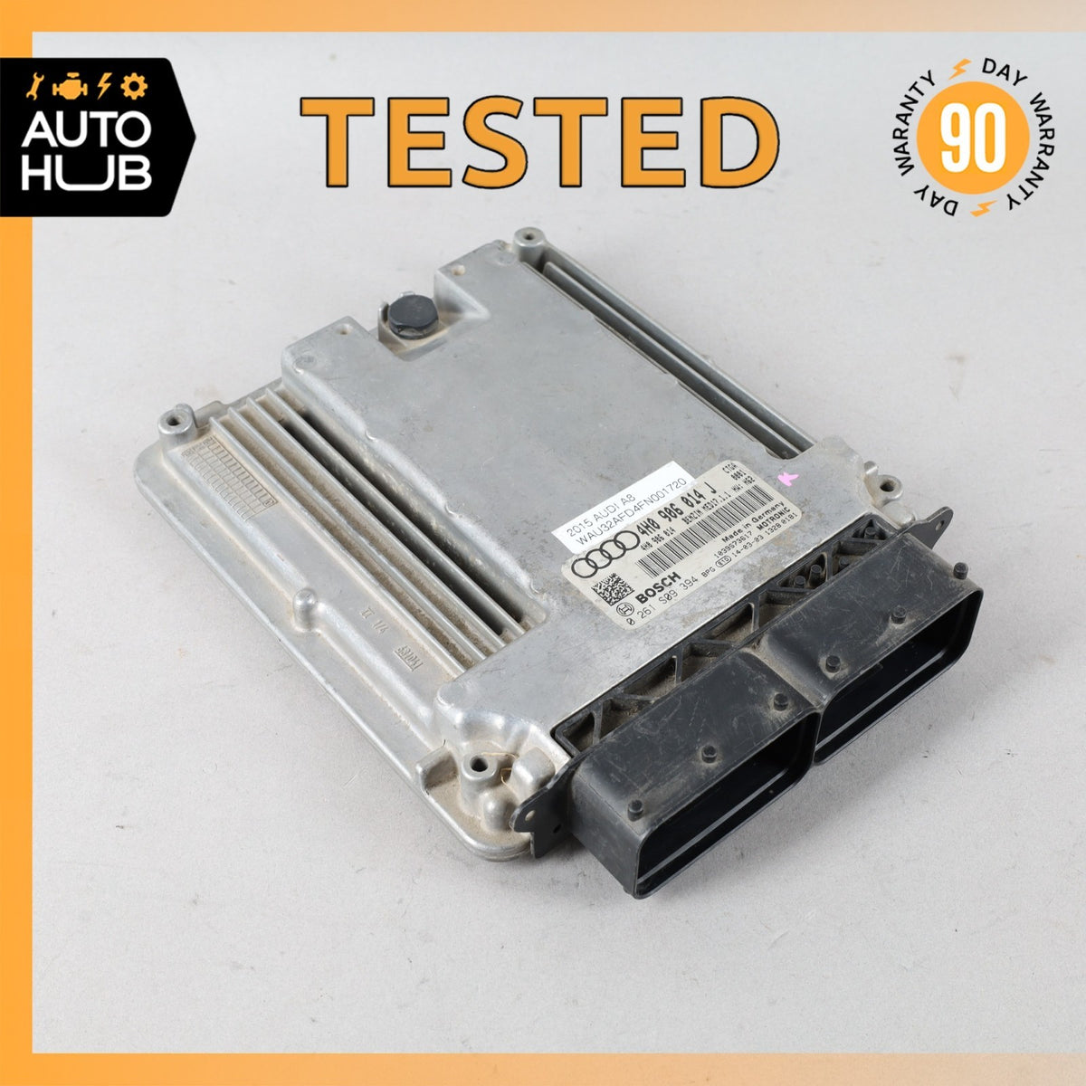Audi D4 A8 4.0L V8 ECU Engine Control Module Unit 4H0906014J OEM - photo 1