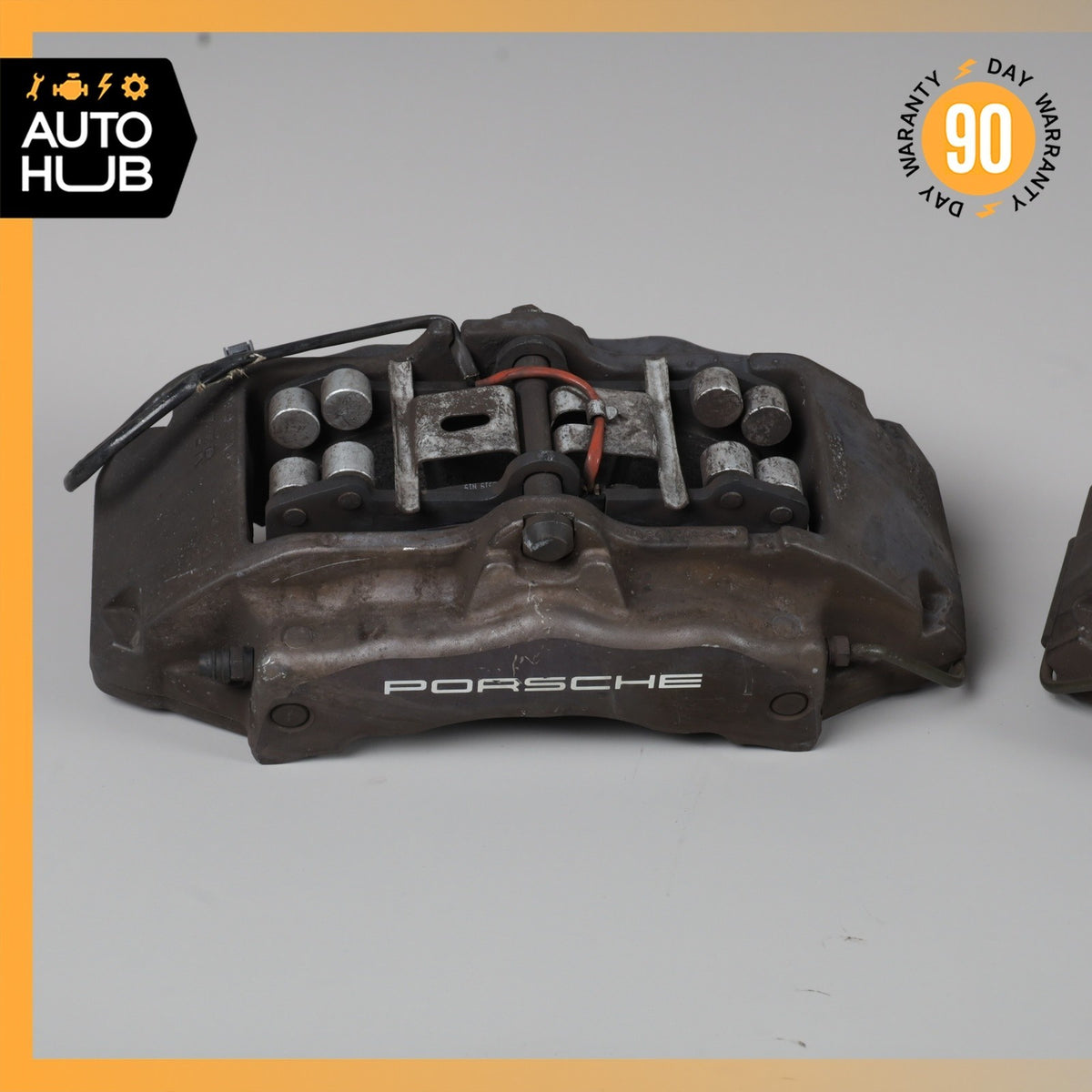 04-10 Porsche Cayenne 955 Front Left & Right Brake Caliper Set OEM - photo 3