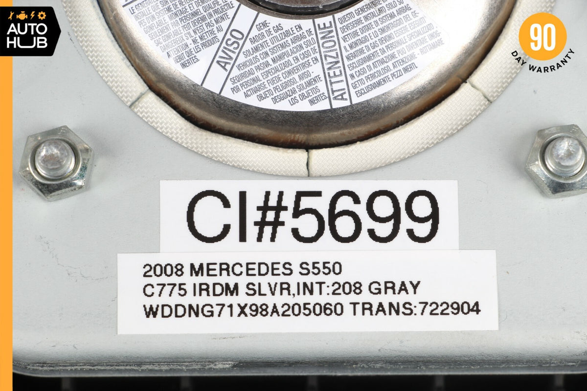07-10 Mercedes W221 S550 CL550 S400 Steering Wheel Airbag Air Bag Black OEM - photo 12
