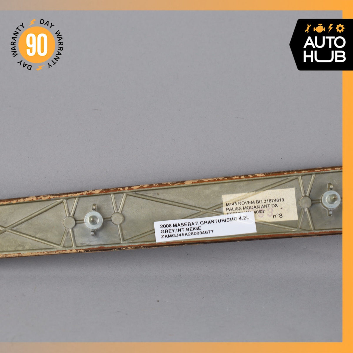 08-19 Maserati Granturismo M145 Front Right Side Door Panel Trim Wood OEM - photo 9