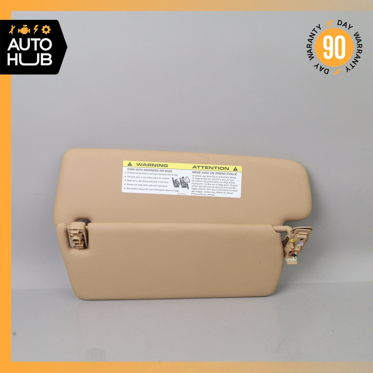 11-14 Porsche Cayenne 958 Sun Visor Sunvisor Front Right Side Beige OEM - photo 1