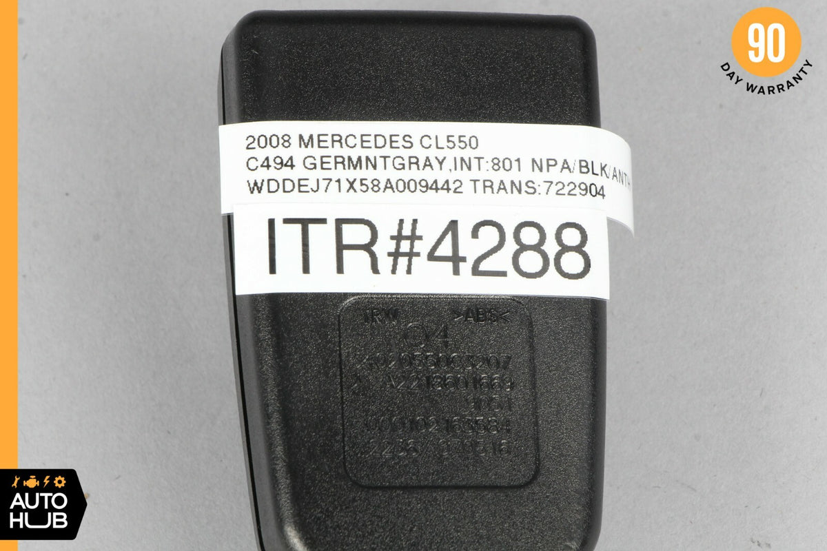 07-14 Mercedes W221 S550 CL550 Front Right Seat Belt Buckle Tensioner Black OEM - photo 10