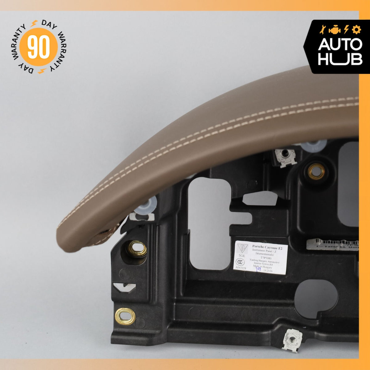 11-18 Porsche Cayenne 958 Upper Dashboard Dash Board Cluster Cover Beige OEM - photo 2
