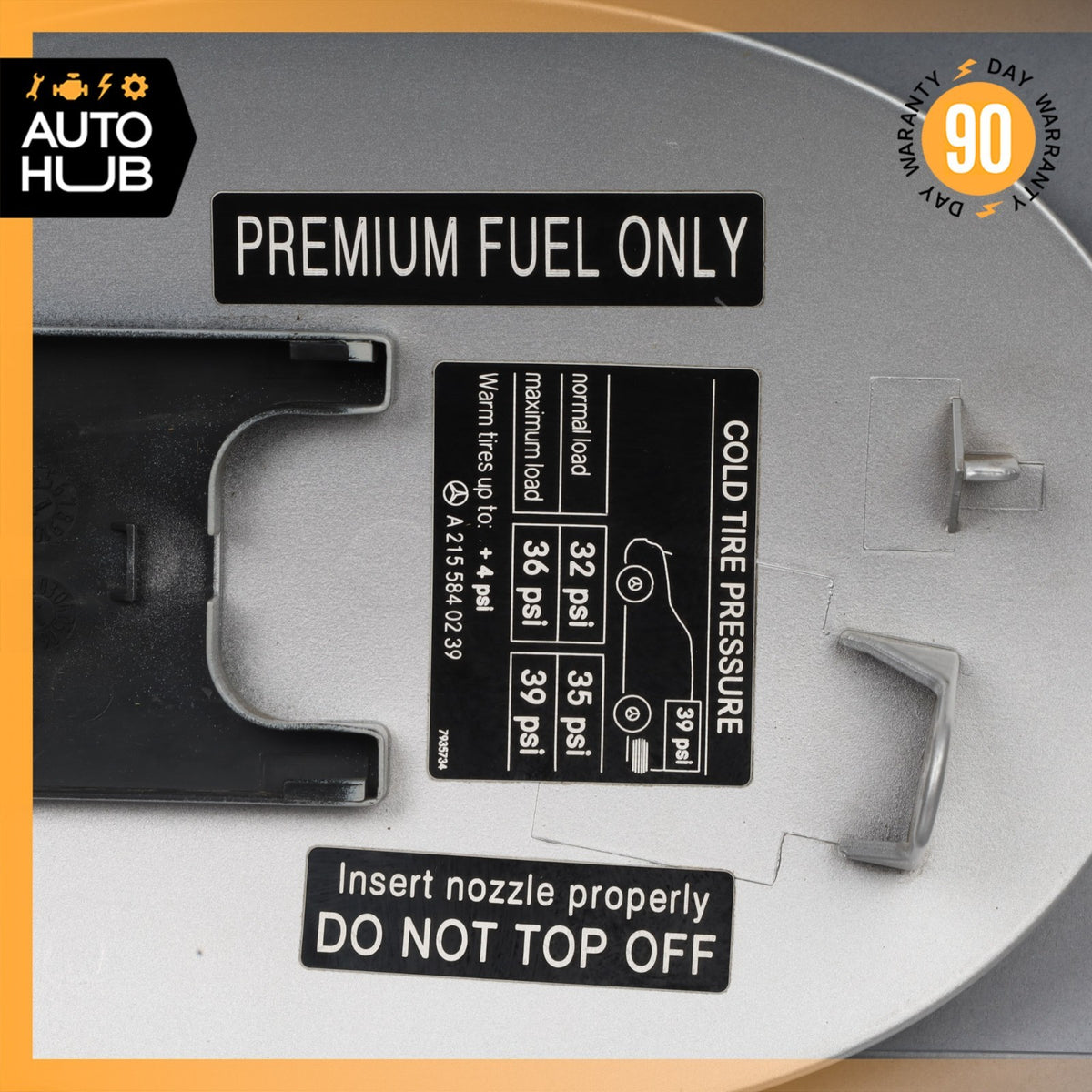 00-06 Mercedes W215 CL500 CL600 Fuel Gas Tank Lid Door Cover 2157570006 OEM - photo 4