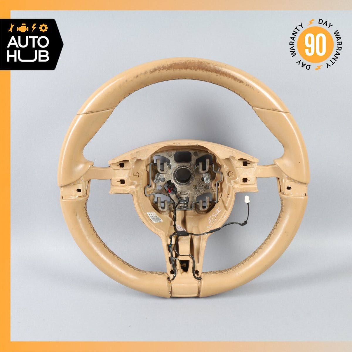 11-14 Porsche Cayenne 958 Steering Wheel Luxor Beige 97034780383 OEM - photo 1