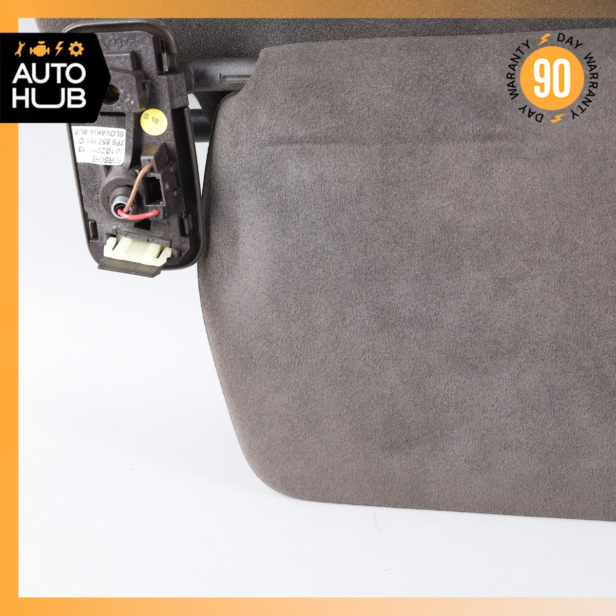 11-18 Porsche Cayenne 958 Sun Visor Sunvisor Left Side Suede Brown OEM - photo 8