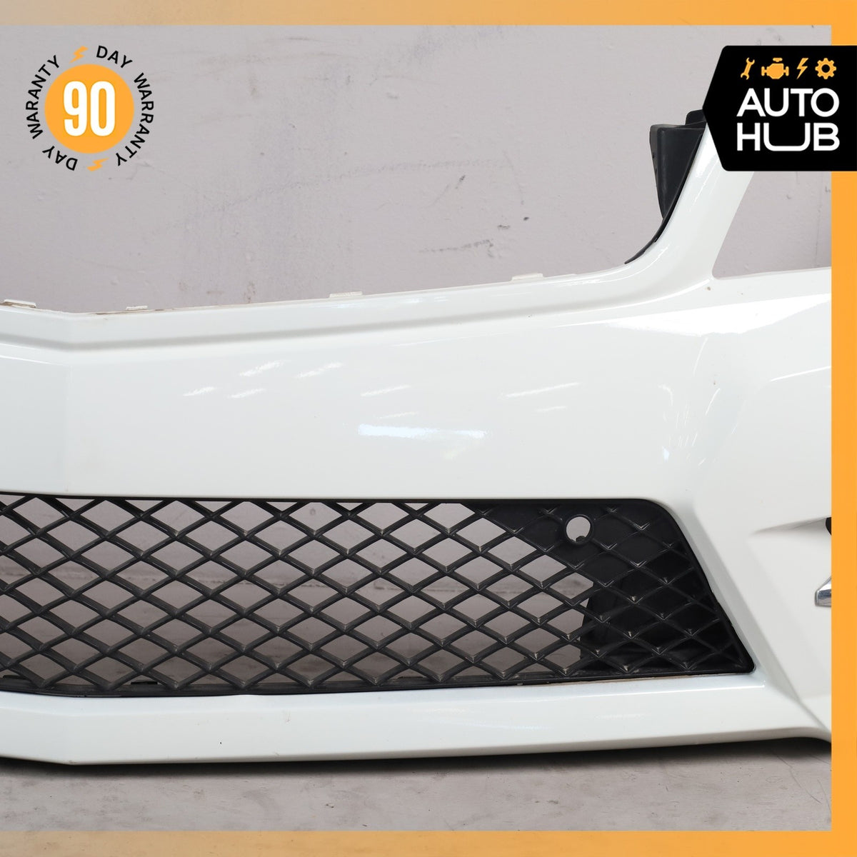 12-14 Mercedes W204 C250 C300 AMG Sport Front Bumper Cover Assembly White OEM - photo 5
