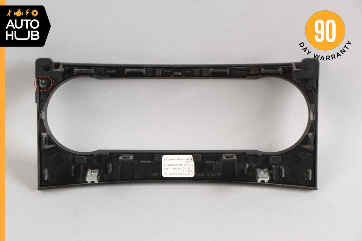 12-14 Mercedes W204 C250 C350 AC A/C Climate Control Switch Trim Bezel Black OEM - photo 6