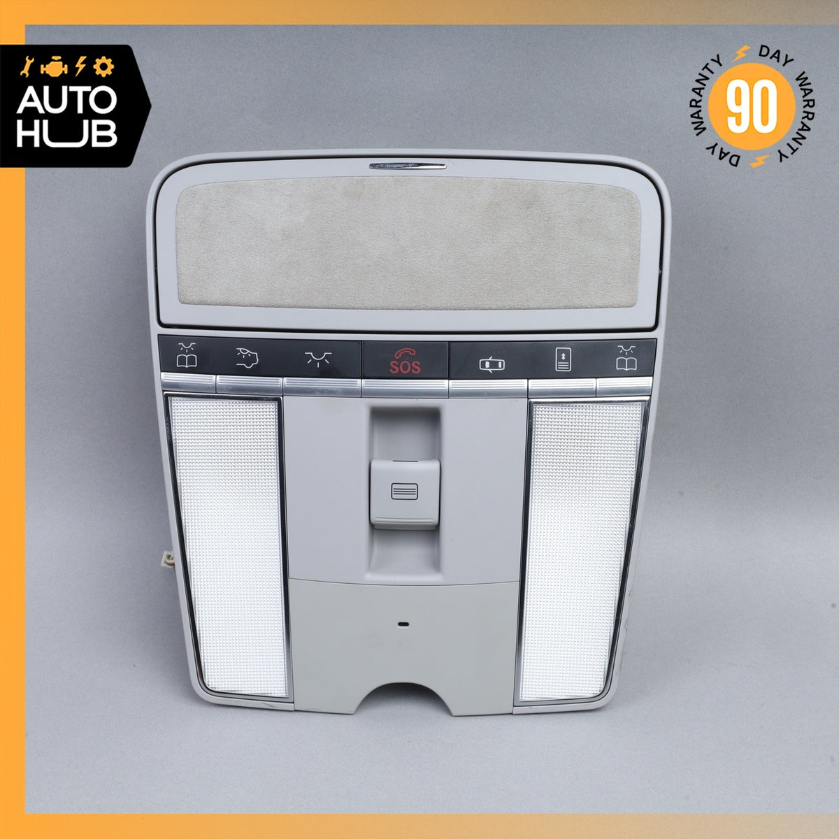 07-09 Mercedes W221 S600 S550 Overhead Dome Light Sunroof Control Suede Gray OEM - photo 2