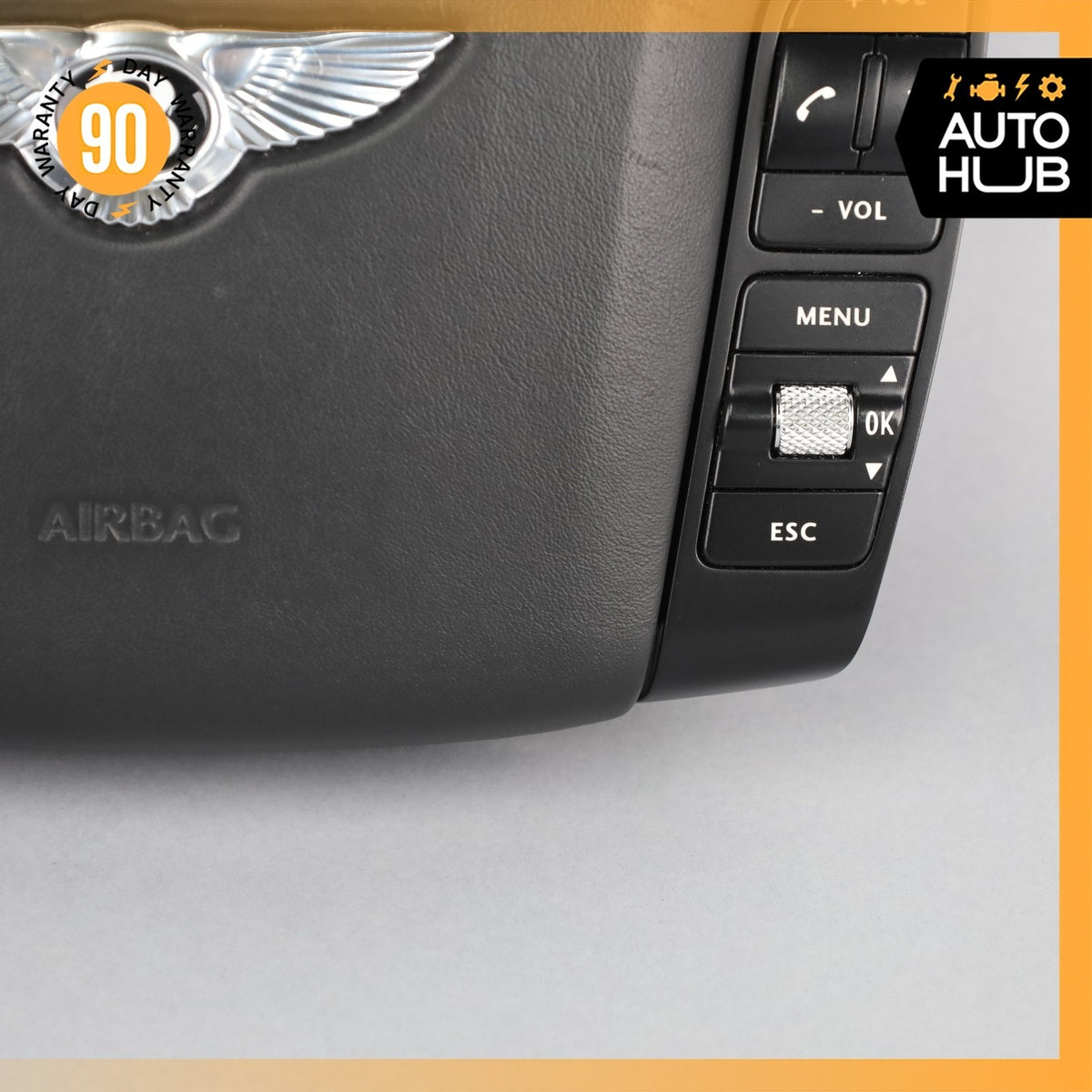 03-13 Bentley Continental Flying Spur GTC Driver Steering Wheel Airbag OEM - photo 5