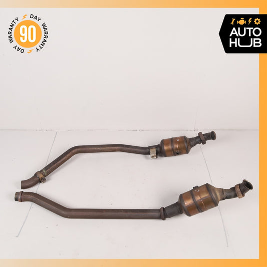 06-11 Mercedes W164 ML350 M272 Engine Left & Right Exhaust Downpipe Set OEM - photo 1