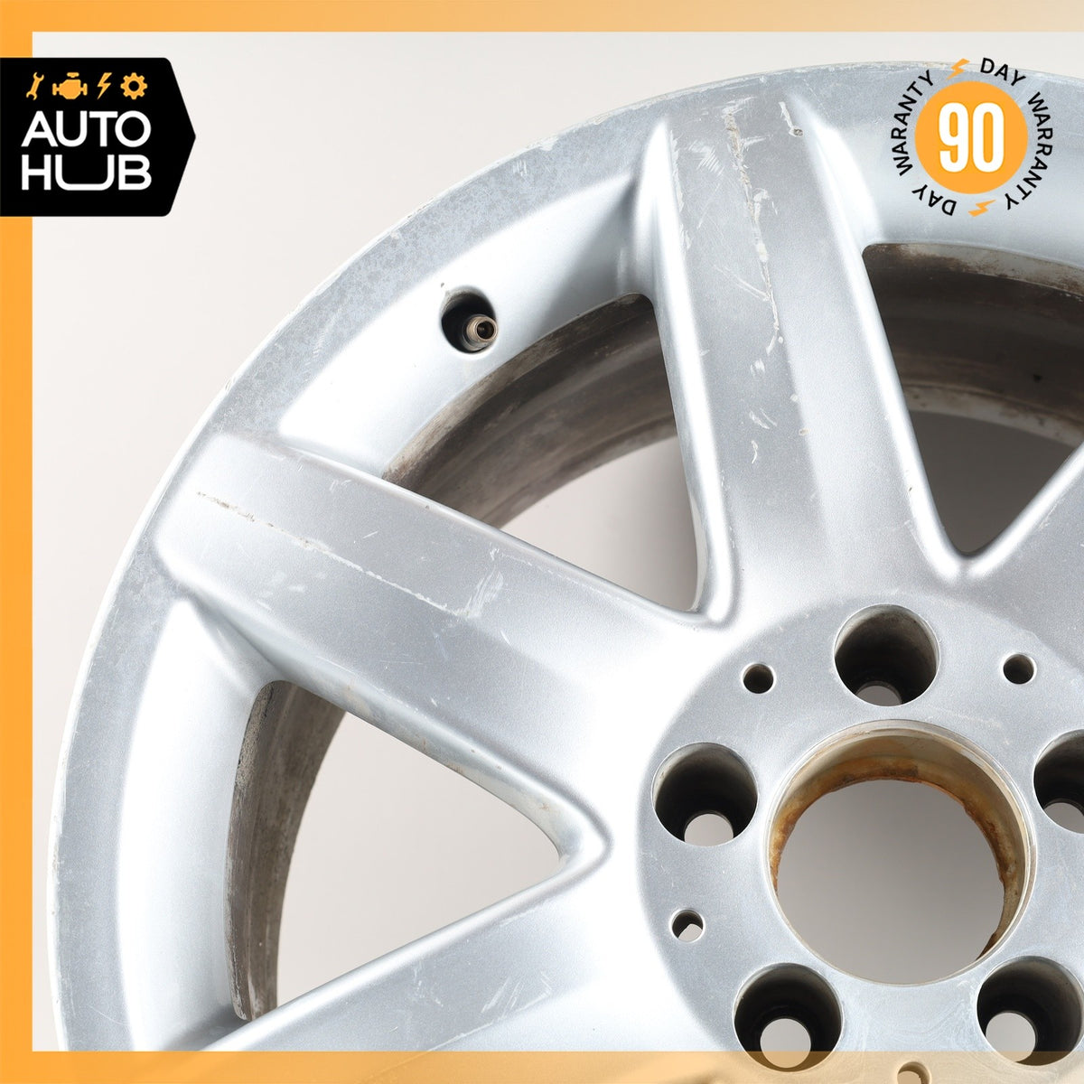 Mercedes R230 SL500 SL600 8.5 X 17 17" Wheel Rim Silver 2304010902 OEM - photo 3