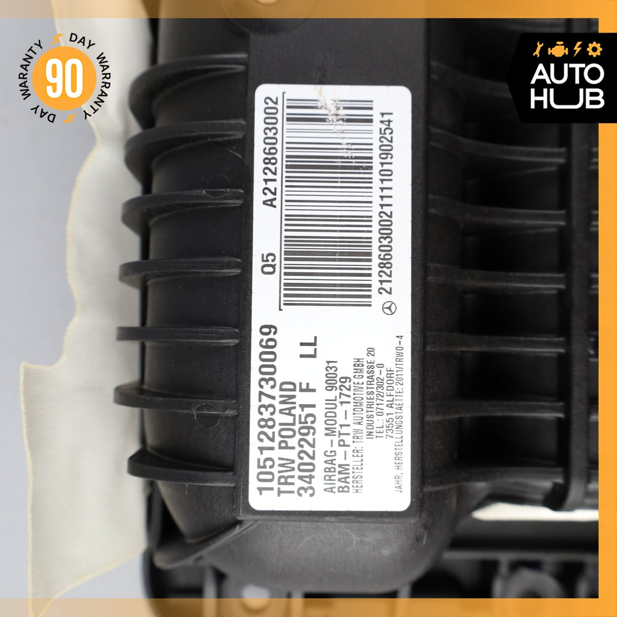 Mercedes W212 E350 Passenger Dash Airbag Air Bag OEM - photo 9