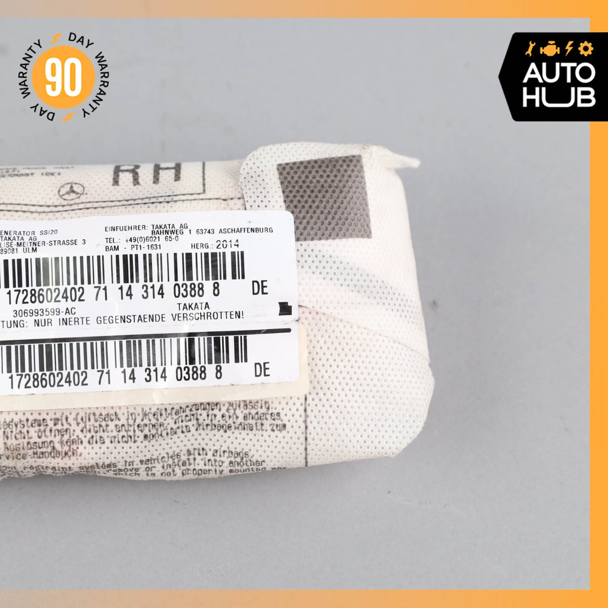 12-20 Mercedes R172 SLK250 SLC300 Front Right Seat Side Airbag Air Bag OEM 40k - photo 3
