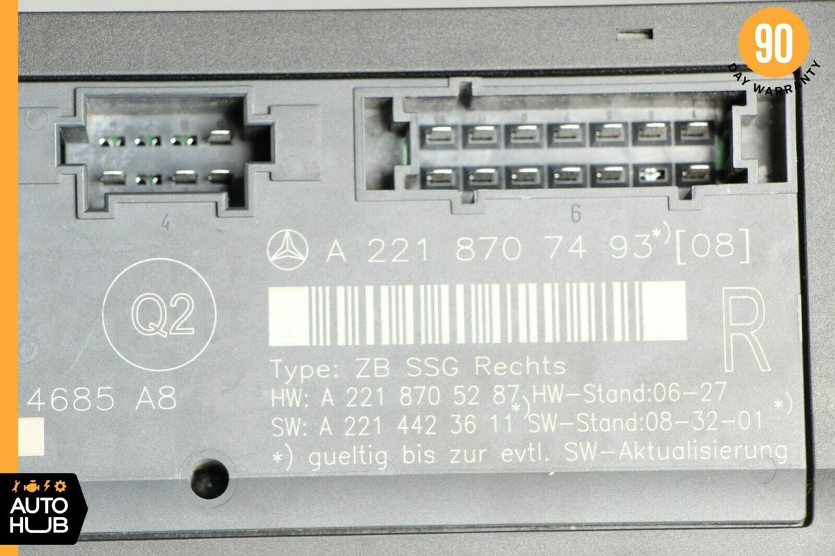 07-13 Mercedes W221 S550 S400 S350 Front Right Side Under Seat Control Unit OEM - photo 11