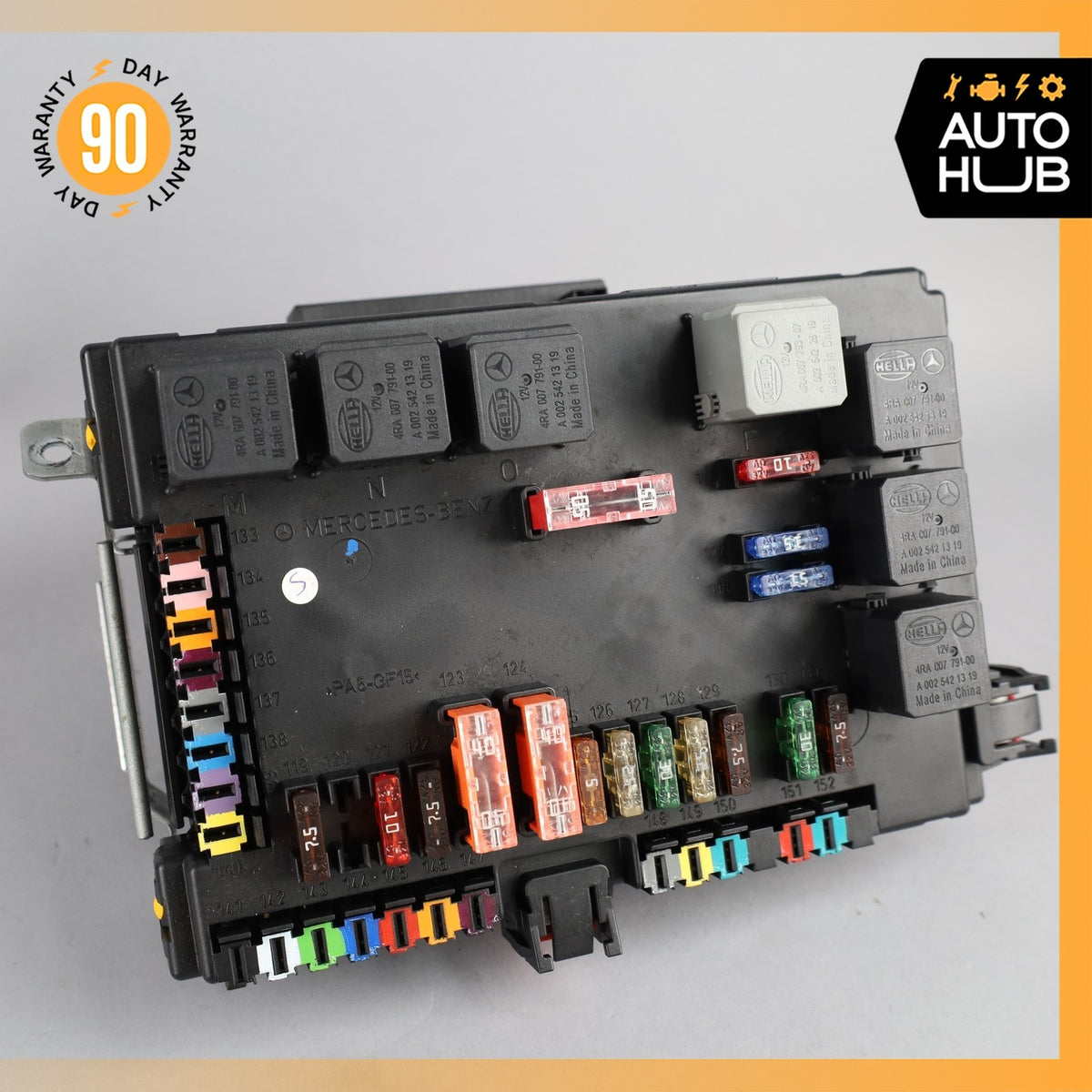 07-09 Mercedes W221 S63 S450 CL550 Rear Trunk Fuse Box Module 2215402550 OEM - photo 2