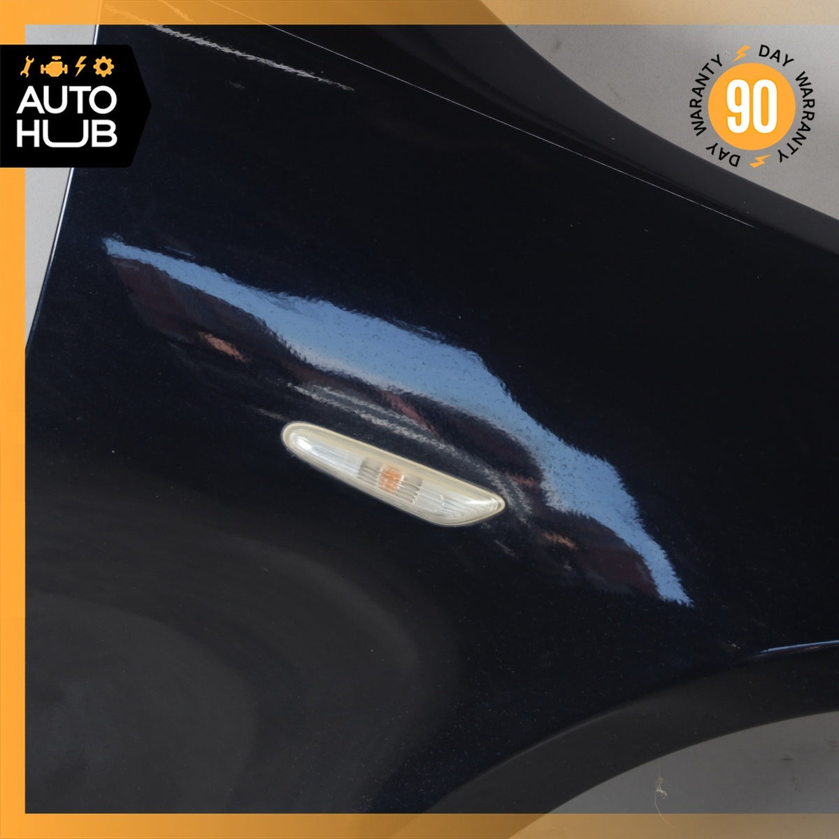 04-10 BMW E60 550i 528i Front Right Passenger Side Fender Panel Black OEM - photo 7