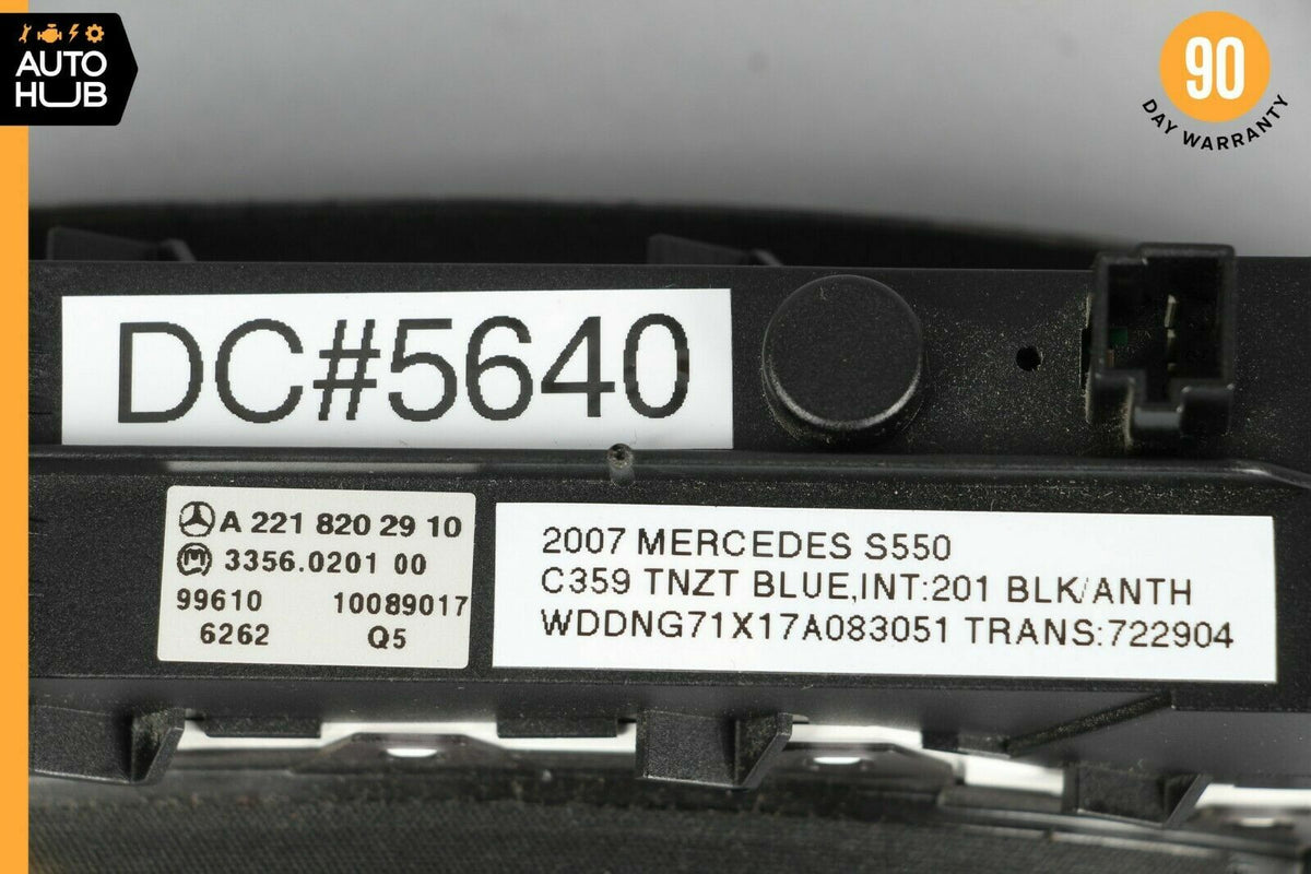 07-14 Mercedes W221 S550 CL550 Dashboard Dash Control Switch Panel 2218202910 - photo 6