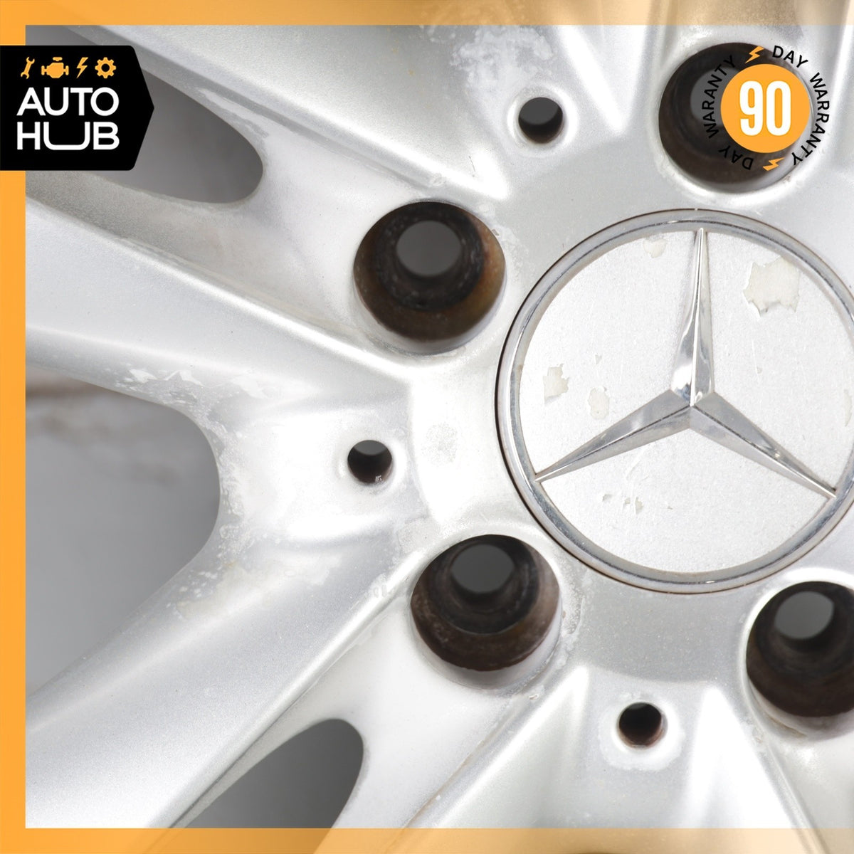 Mercedes W209 CLK350 SLK350 8.5 X 17 17" Rear Wheel Rim Silver 2094014302 OEM - photo 7