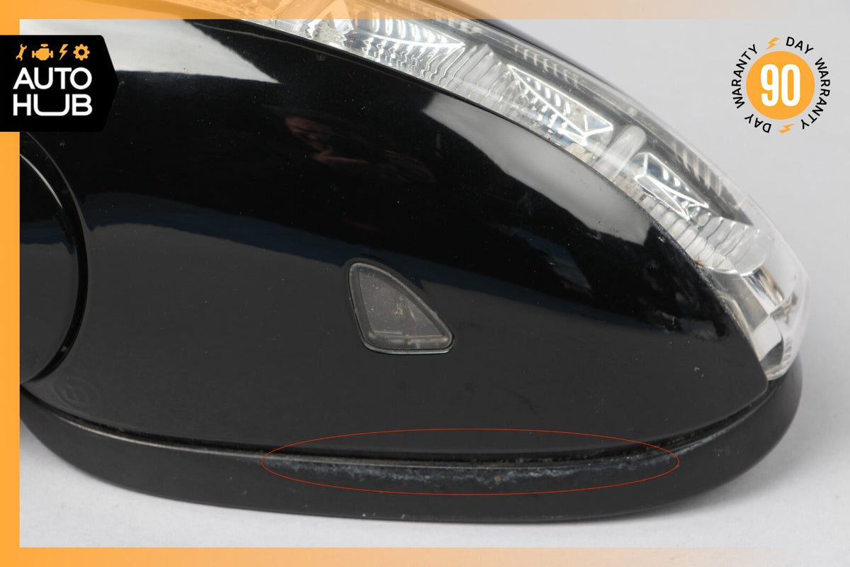 07-09 Mercedes W221 S600 S550 Left Driver Side Rear View Door Mirror Black OEM - photo 7