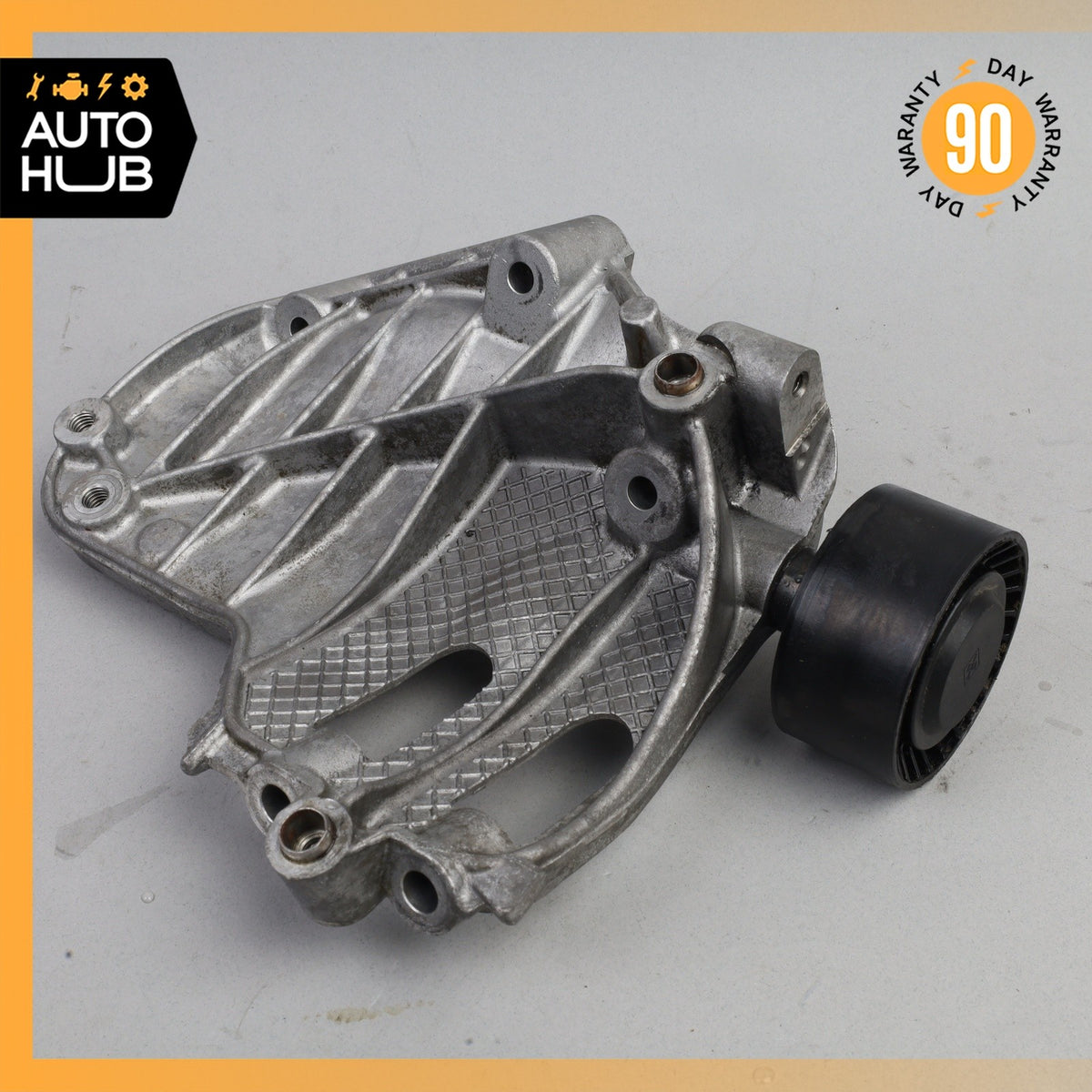 BMW F15 X5 A/C Compressor Support Bracket w/ Pulley 64557585167 OEM - photo 7