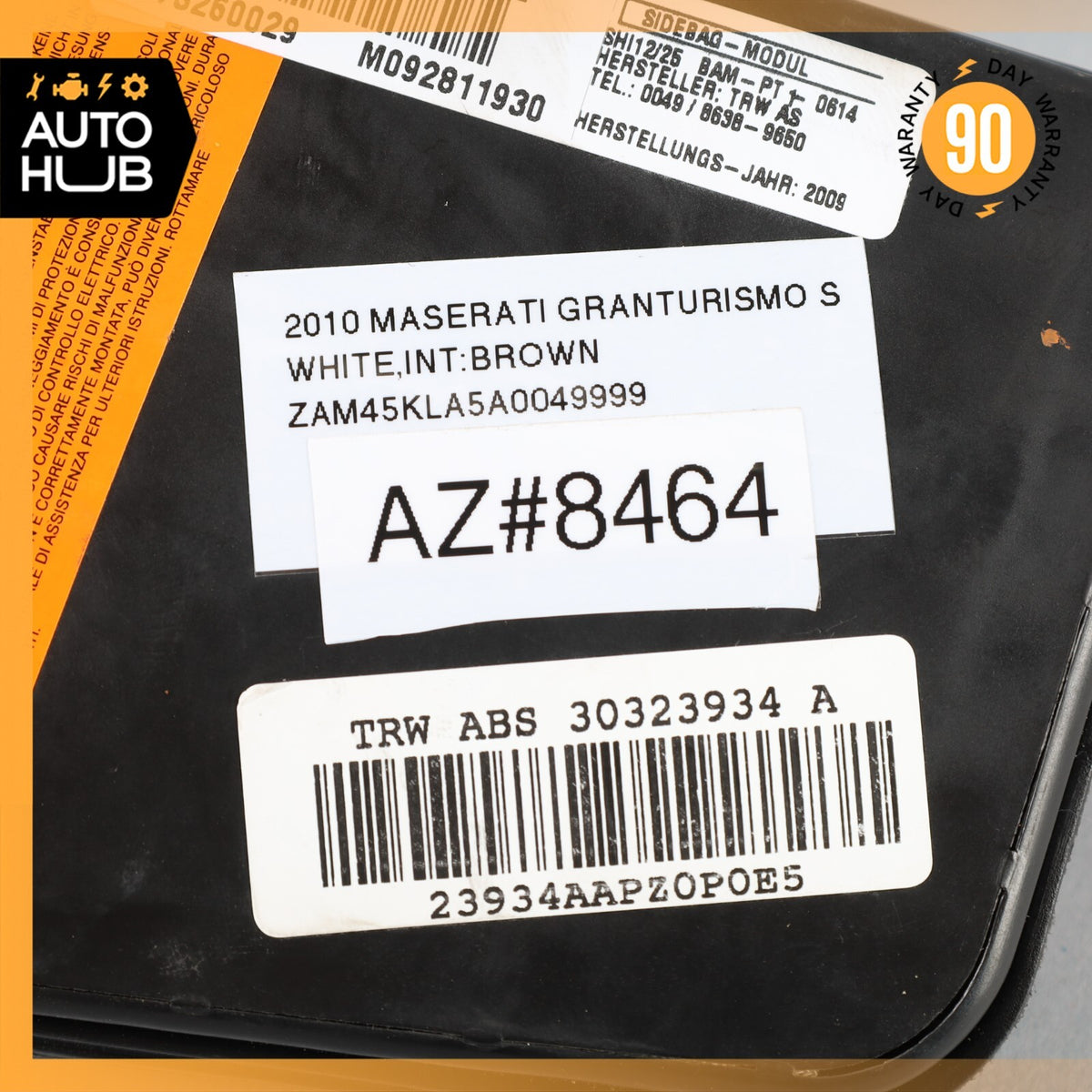 08-14 Maserati Granturismo M145 Front Right Side Seat Airbag SRS OEM 61k - photo 11