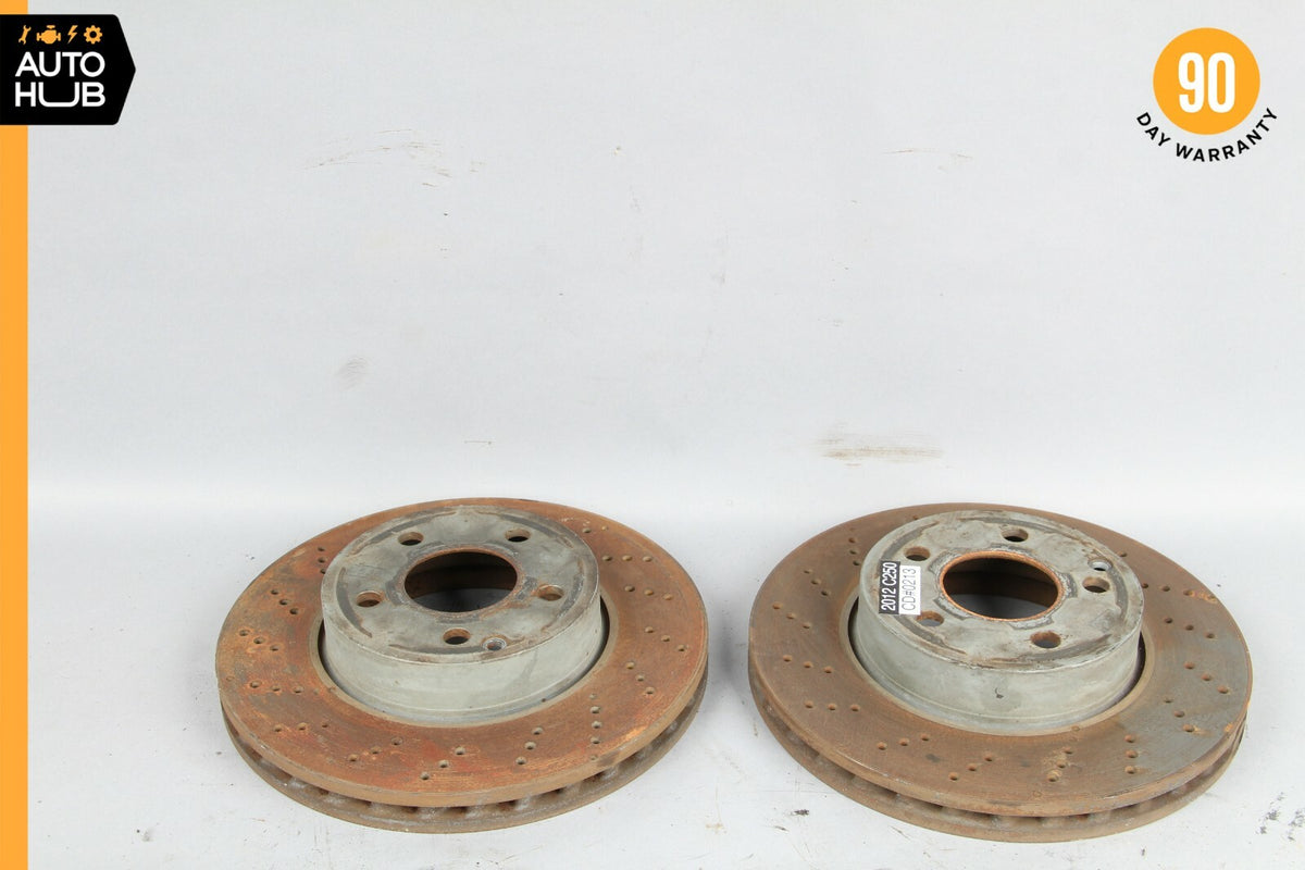 08-14 Mercedes W204 C250 C300 Front Brake Rotors Disc Left and Right Set OEM - photo 4