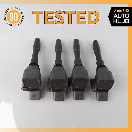 Audi 8V A3 2.0L L4 Engine Motor Ignition Coil Set of 4 06H905110G OEM - photo 1
