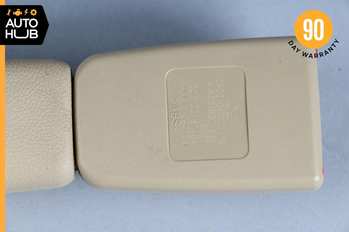 07-14 Mercedes W221 S400 CL550 Front Right Passenger Seat Belt Buckle Beige OEM - photo 8