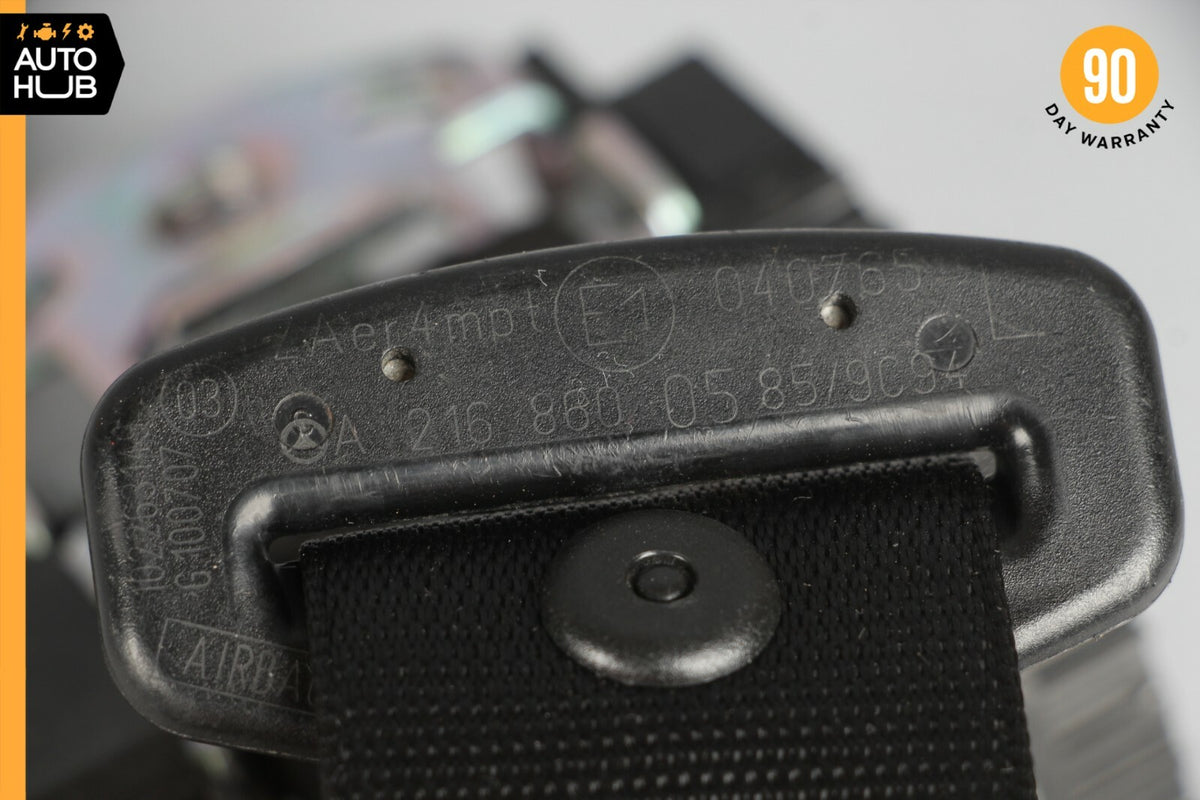 07-10 Mercede W216 CL63 CL550 CL600 Front Left Driver Side Seat Belt Black OEM - photo 8