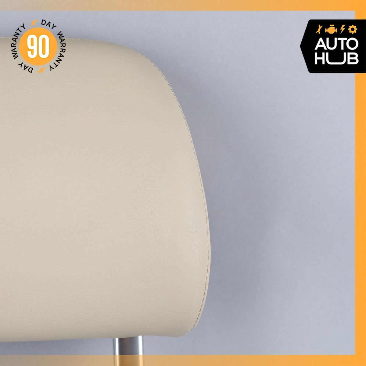 Audi 4M Q7 Front Left Side Seat Cushion Headrest Head Rest Beige OEM 87k - photo 4