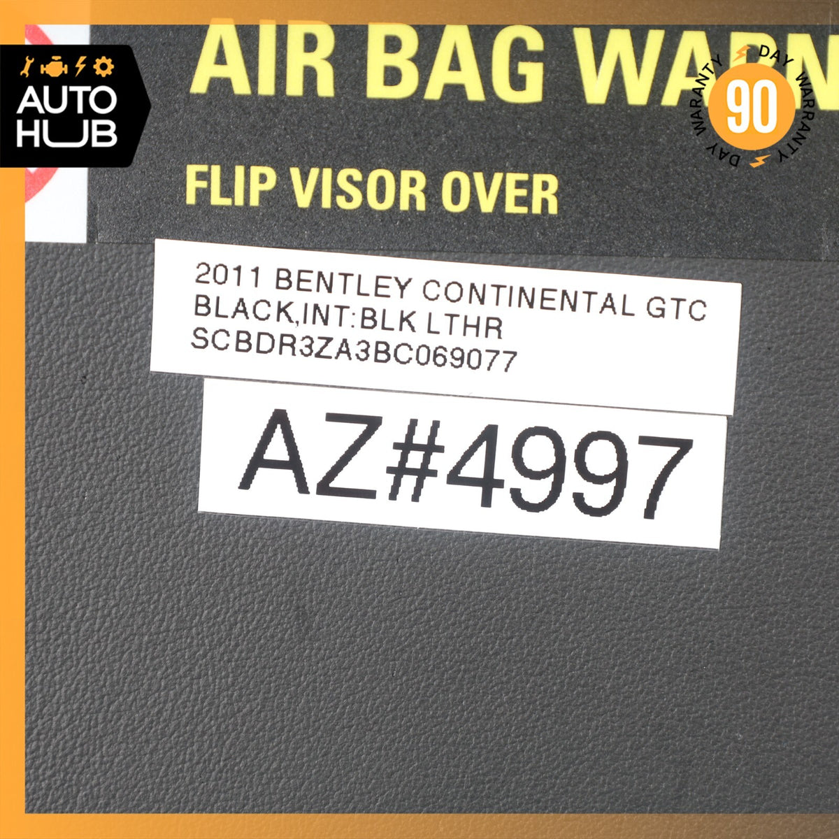 03-18 Bentley Continental GTC GT Left Side Sun Visor Shade Sunvisor OEM 59k - photo 14