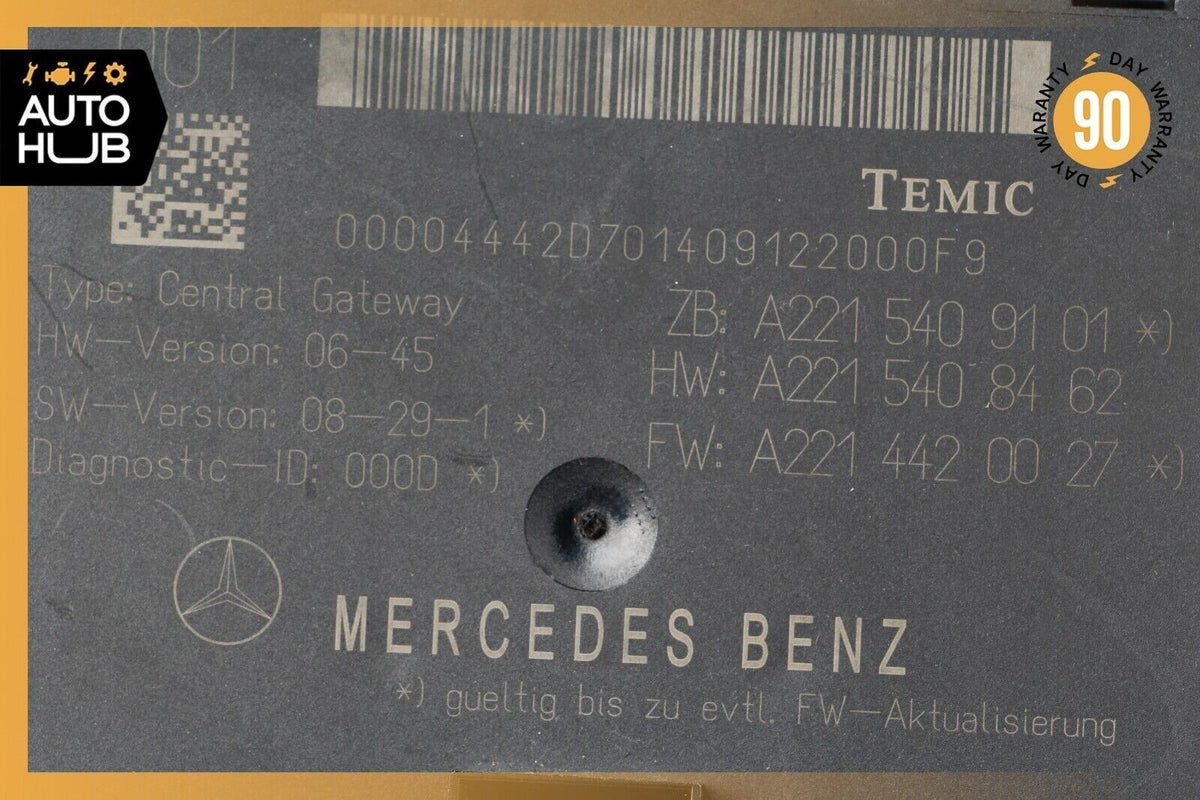 07-14 Mercedes W221 S600 CL550 Central Gateway Control Module 2215409101 OEM - photo 6