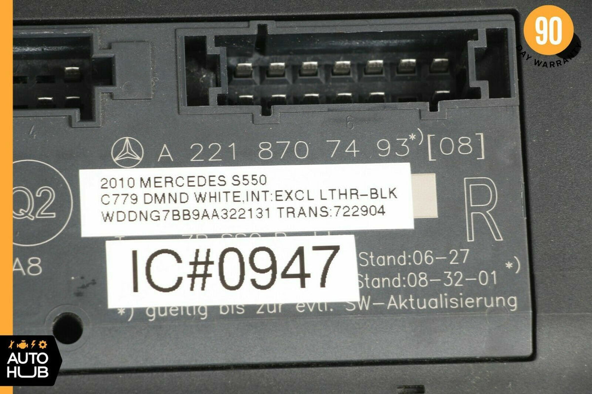 07-13 Mercedes W221 S550 S400 S350 Front Right Side Under Seat Control Unit OEM - photo 8